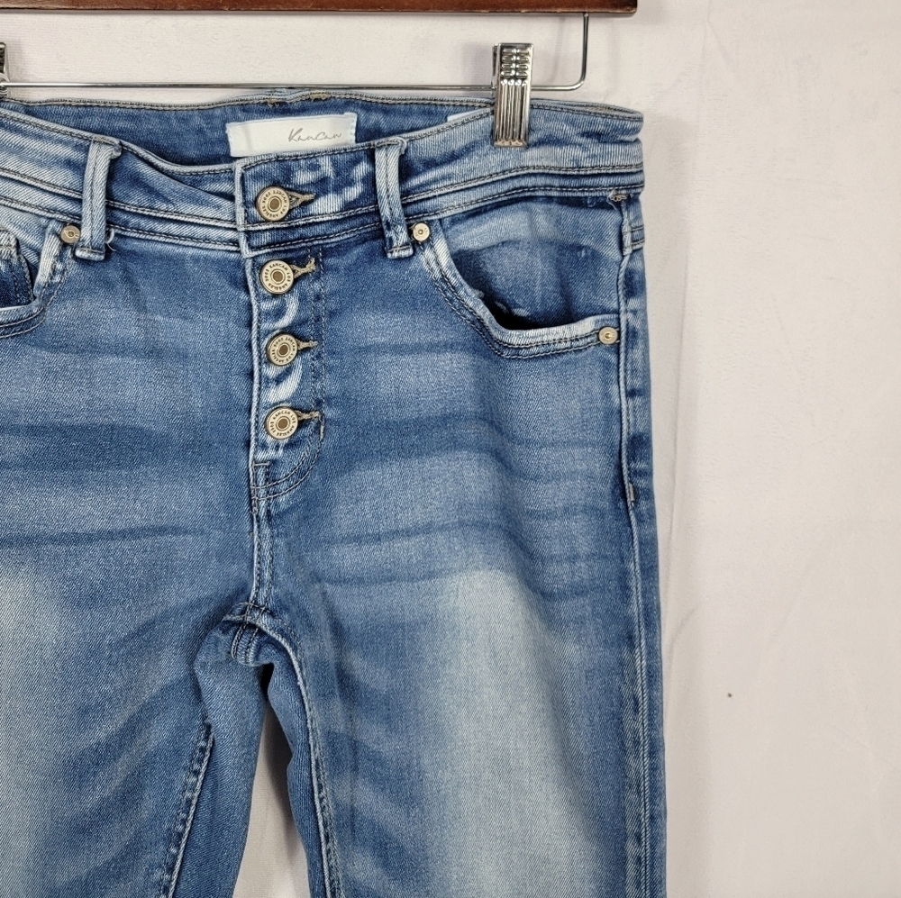 Women's Size 9/29 Kancan Blue Distressed Jeans - Picture 3 of 6